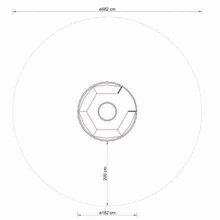 Tivoli-Karussell verzinkt & lackiert