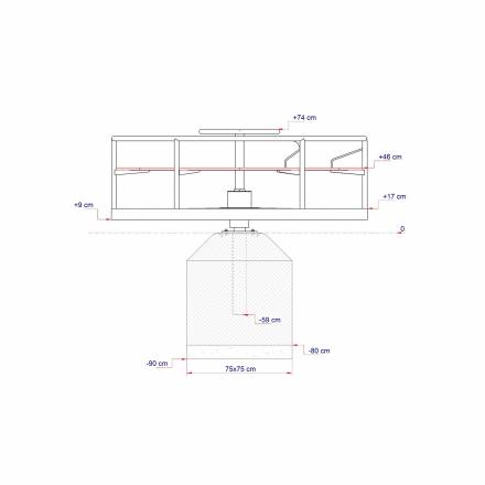 Tivoli-Karussell verzinkt & lackiert