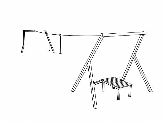 Seilbahn mit Startrampe