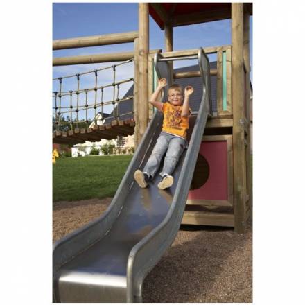 Dreischichten Metallrutsche PH=125cm, B=50cm