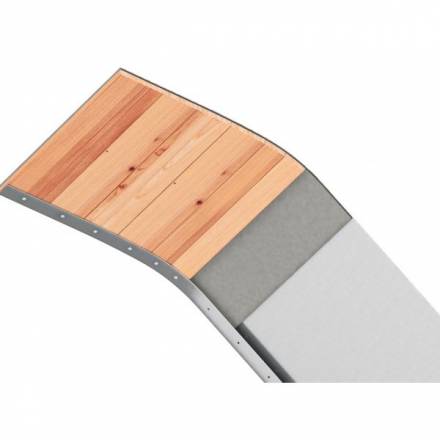 Dreischichten Metallrutsche PH=150 cm, B=50cm