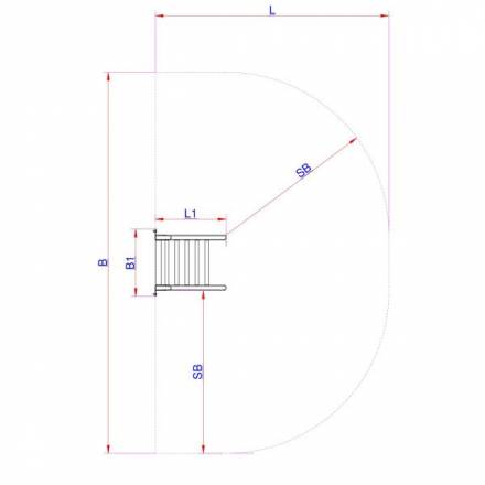 Leiternaufstieg Metall verz. PH=200cm