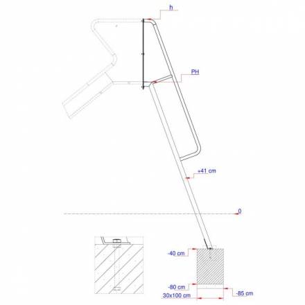Leiternaufstieg Metall verz. PH=200cm