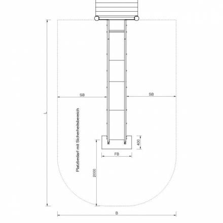 Wellenrutsche-Metall PH=150cm