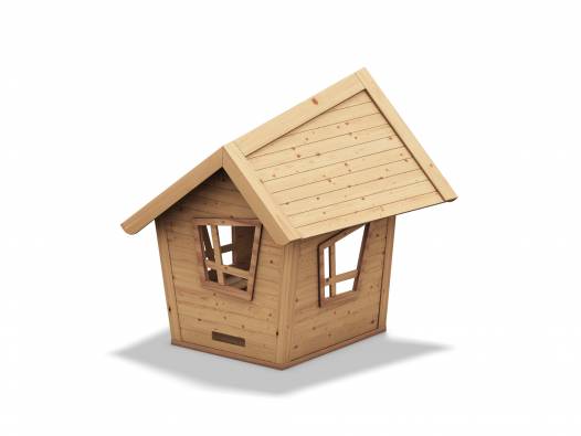 Zwergenhaus natur oder farbig inkl. einer Sitzbank und Tisch