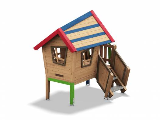 Zwergenhaus farbig mit Veranda