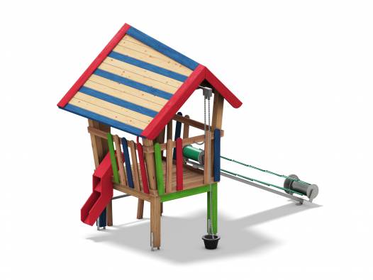 Zwergenland-Sandbaustelle farbig