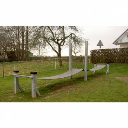 Gummi-Wackelband 8,00 m Pfosten Metall / Gummiband mit Stahleinlage