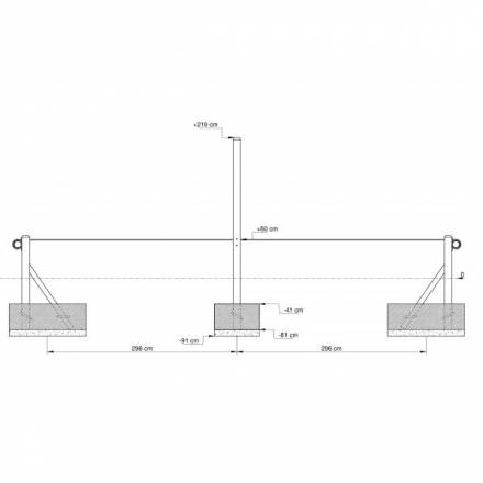 Gummi-Wackelband 8,00 m Pfosten Metall / Gummiband mit Stahleinlage