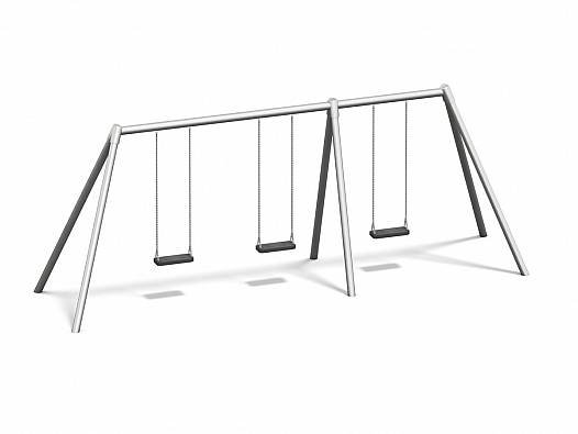 Dreifachschaukel Metall/Metall AH 2,20 m oder 2,60 m inkl. Schaukelsitzen