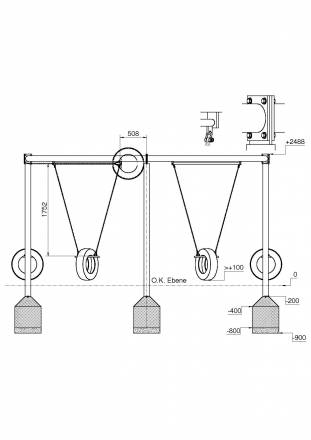 SECHSECKSCHAUKEL,Metall verz. inkl. Reifen-Sitzen