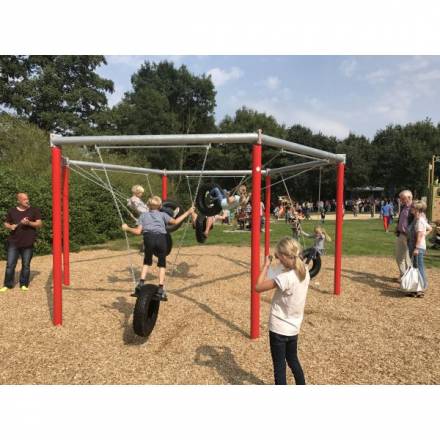 SECHSECKSCHAUKEL,Metall verz. inkl. Reifen-Sitzen