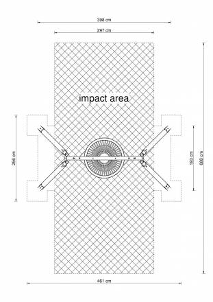 Vogelnestschaukel Holz/Metall AH 2,20 m und 2,60 m inkl. Vogelnest
