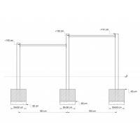 Zweier-Reck, Metall verzinkt