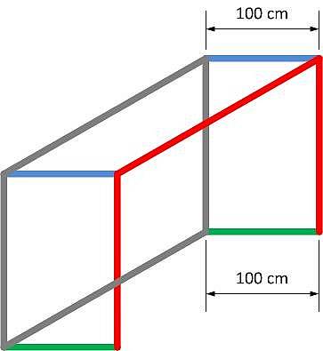 Tornetz fr Beach-Soccer aus Polypropylen (1 Paar), ca. 4 mm stark, 5,15 x 2,05 m, MW 120 mm