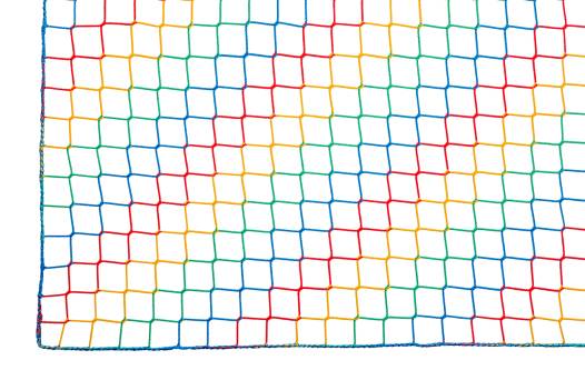 Schutznetz bunt aus Polypropylen,  3,0 mm, Maschenweite 45 mm