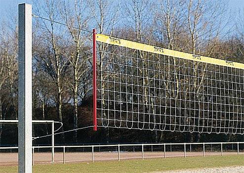 Volleyballnetz aus DRALO oder PA-ummanteltem Stahlseil (grn), Maschenweite 10 cm, 1 x 9,50 m