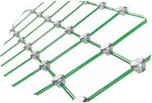 Volleyballnetz aus DRALO oder PA-ummanteltem Stahlseil (grn), Maschenweite 10 cm, 1 x 9,50 m