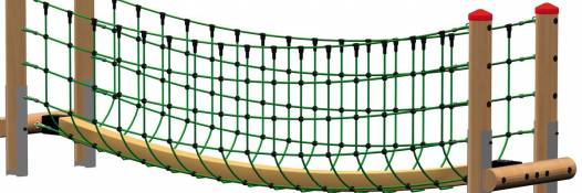 Dschungelbrcke mit 160 mm  - Laufseil, per lfd.m.