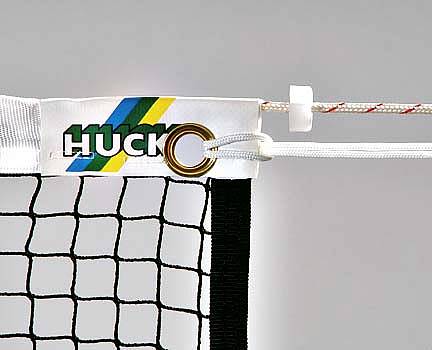 Badminton-Turniernetz Champion aus Polypropylen 1,2 mm stark, mit Stahl- bzw. Kevlarseil, Maschenweite 18 mm