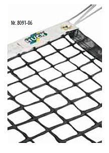 Tennisnetz Merlin aus Polyester, ca. 3,5 mm stark, ohne Doppelreihen, besonders formstabil, schwarz/grn