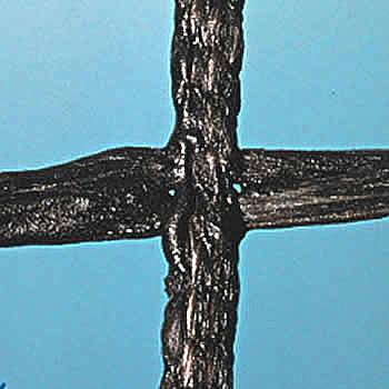 Beschichtetes Polyestergewebe fr Tennisschleppnetze (1 Rolle), 4 mm stark, Maschenweite 4 x 4 cm, schwarz