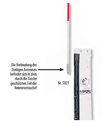 Volleyball-Antennen, zweiteilig, mit Haltetaschen (1 Paar), Lnge: 1,80 m