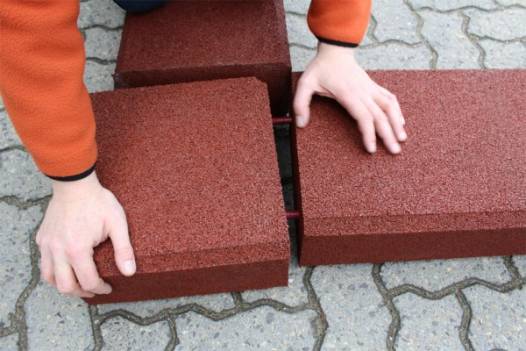 Sandkastenumrandung aus Blockstufen, Eckteil