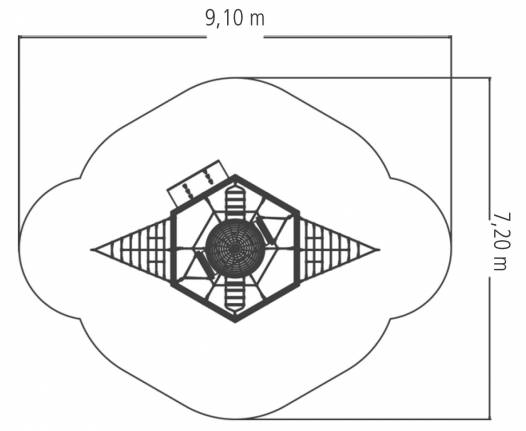6-Eck-Kletterburg Maxi