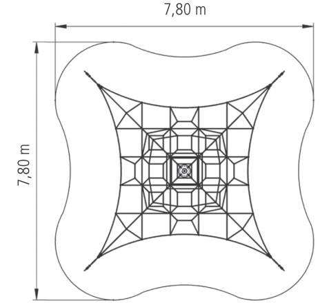 Seilpyramide SPIDER 4 Kletterpyramide