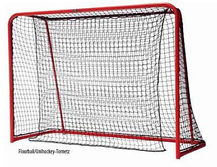 Floorball / Unihockey-Tornetze (1 Paar) aus Polypropylen hochfest, ca. 2,3 mm stark, knotenlos, Maschenweite 4,5 cm