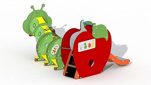 Die Raupe (kurze Version mit Apfel)