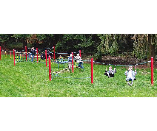 Wackelbalken, Seilparcours-Haiger