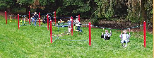 Hangelseile, Seilparcours-Haiger