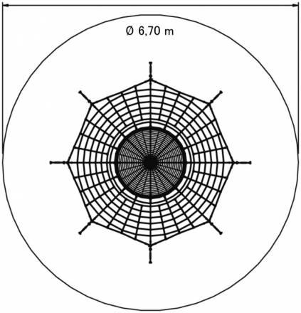 Seilnetz-Pyramide Dino 3 Kletterpyramide