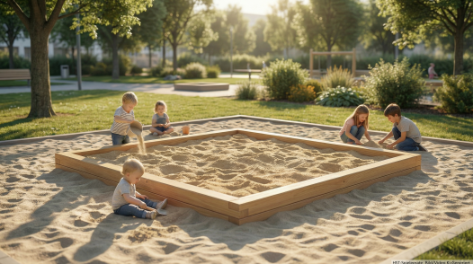 Sandkasten Kantholz
