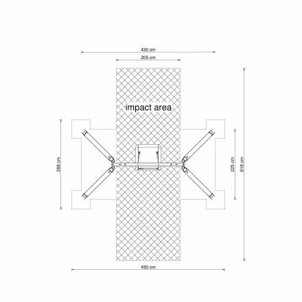 Sessel-Schaukel Holz/Metall mit Sessel Maxi
