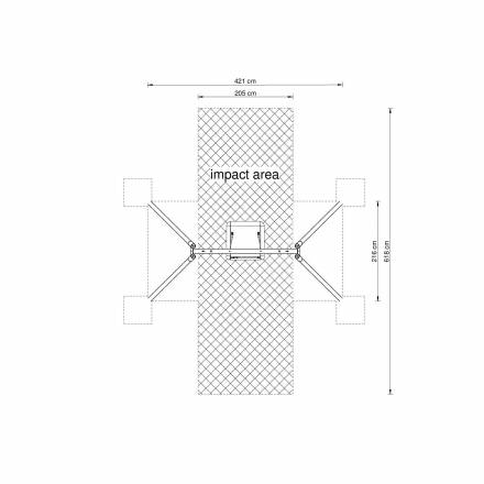 Sessel-Schaukel Metall mit Sessel Maxi