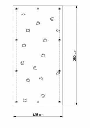 Kletterwand -Anbauelement- 250 x 125 cm