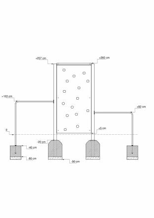 Kletterwand mit 2 Recks