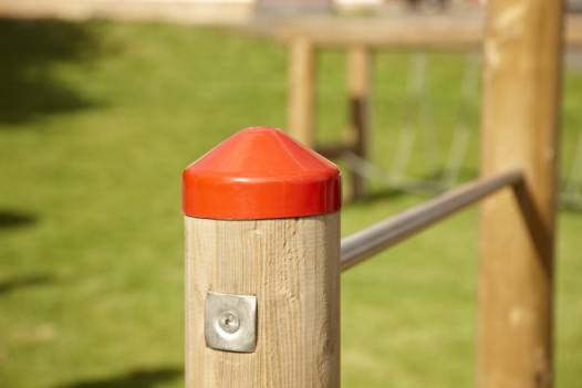 Dreier-Reck inkl. Pfostenschuhe Hhen: 0,80/1,30/1,80 m, Stangen aus VA