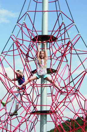 Seilpyramide SPIDER 6, Kletterpyramide mit 6 Abspannungen