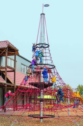 Seilnetz-Pyramide Dino XXL Kletterpyramide