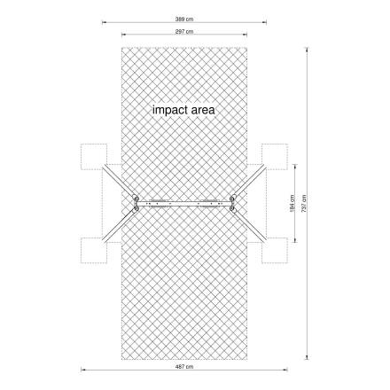 Doppelschaukel Metall/Metall AH 2,20 m oder 2,60 m inkl. Schaukelsitzen