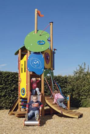 Dornr�schen (Edelstahlrutsche mit HDPE-Seitenw�nden)