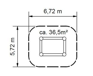 Halbstamm-Sandkasten Rechteck, mit PE-Eckverbindungen 90