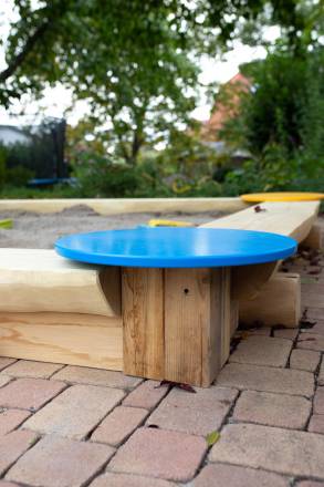 Halbstamm-Sandkasten Rechteck, mit PE-Eckverbindungen 90