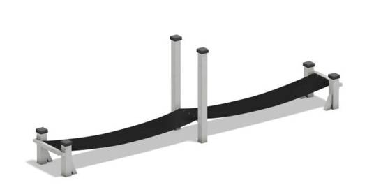 Gummi-Wackelband 8,00 m Pfosten Metall / Gummiband mit Stahleinlage