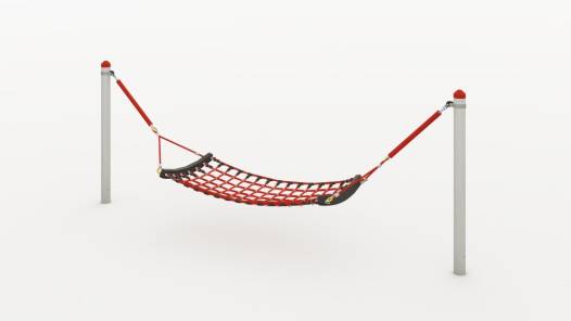 H�ngematte aus Herkulestau mit VA-Knotenklammer