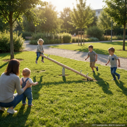 Holzwippe Viersitzig